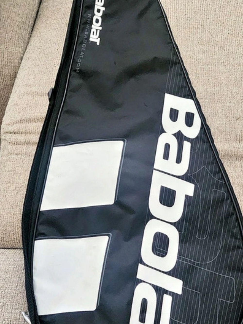 Babolat Single Tennis Racquet Cover Case Black & White